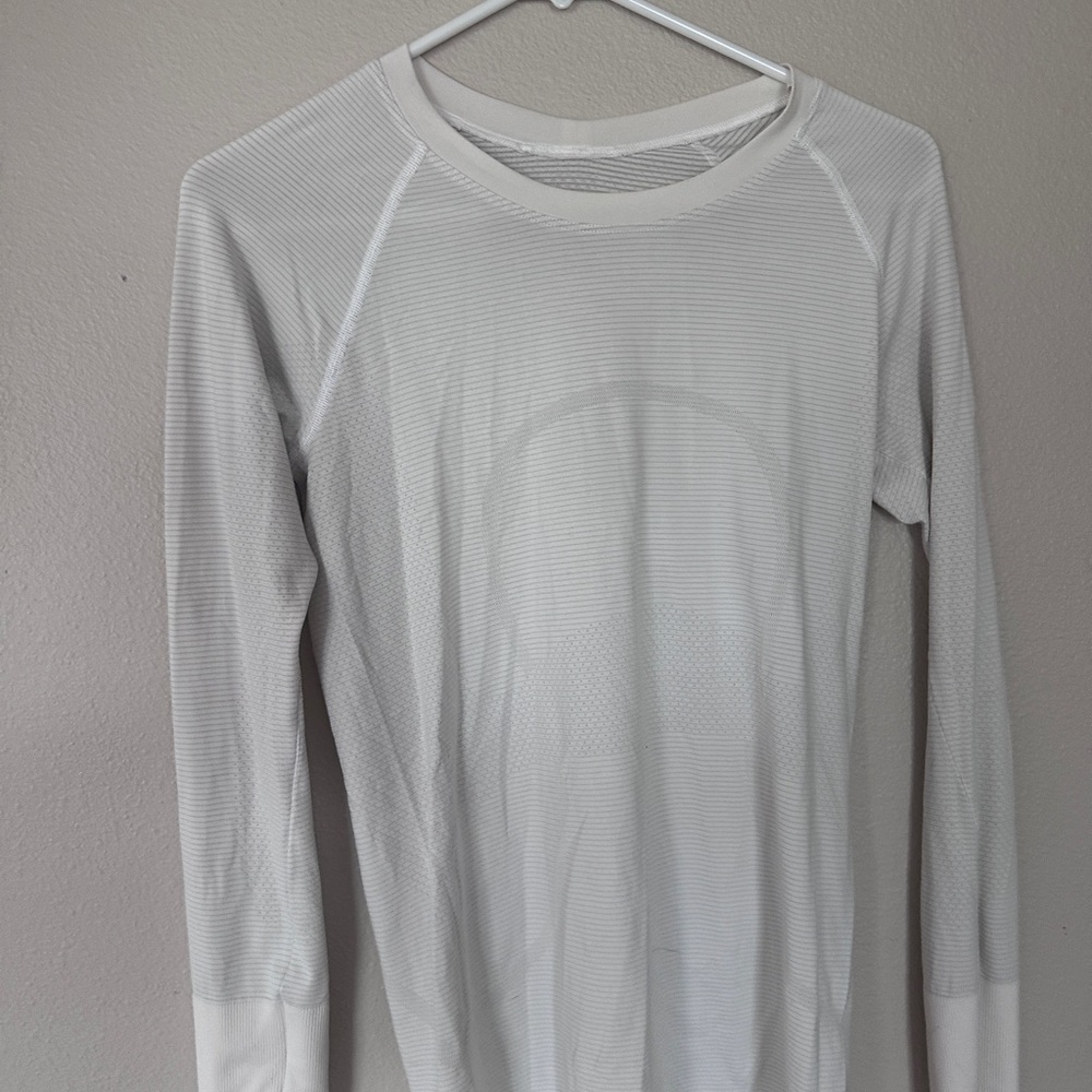 Lululemon White Long Sleeve Top